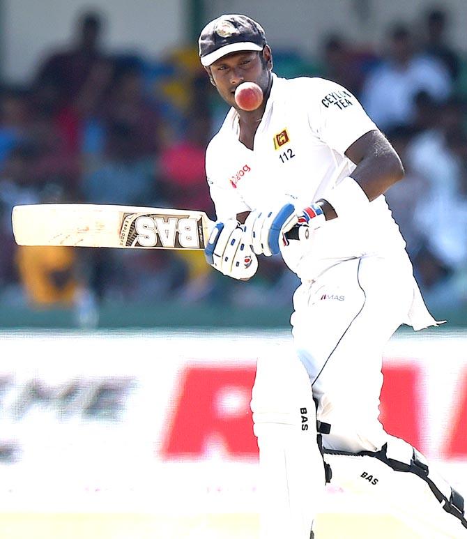 Angelo Mathews. Pic/AFP