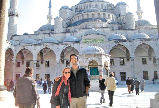 At the Sultan Ahmed Mosque in Istanbul