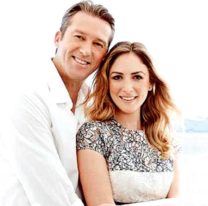 Glenn McGrath with wife Sara