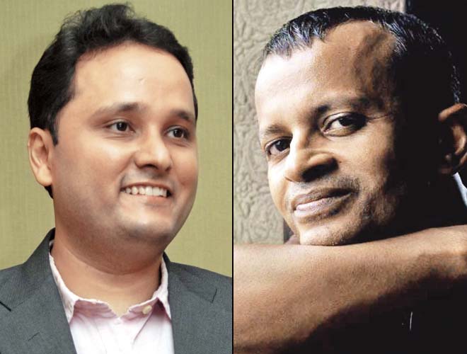 Amish and Sandip Roy. Pic/Twitter