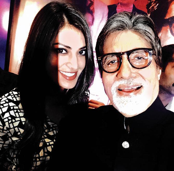 Anushka Ranjan and Amitabh Bachchan