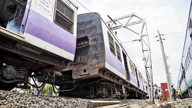 The derailment occurred near Parle biscuit factory between Andheri and Vile Parle on September 15