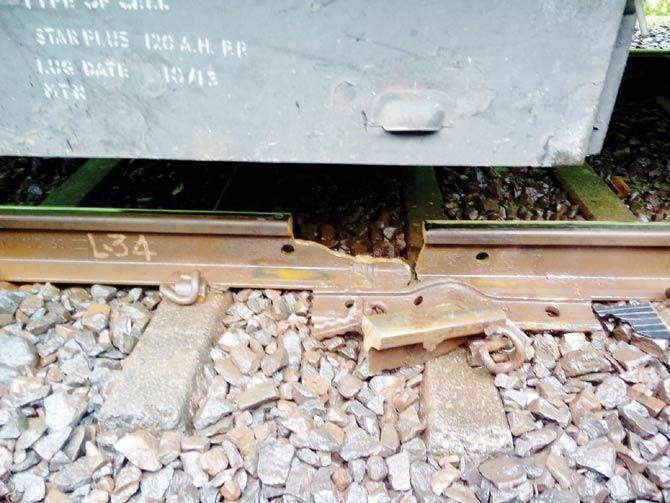 The ruptured track between Asangaon and Atgaon stations was spotted by the motorman operating a Kasara-bound train, who then immediately informed the stationmaster’s office at Atgaon