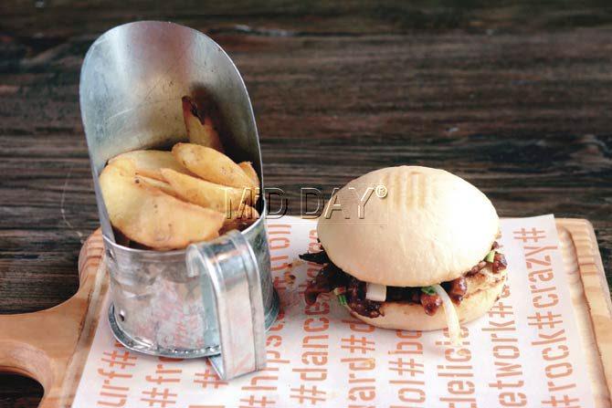 Crispy Lamb Burger. Pics/Atul Kamble