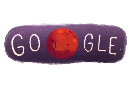 Google celebrates evidence of water on Mars with a Google doodle