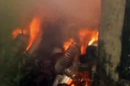 Massive fire breaks out at electricity department workshop in Hapur 