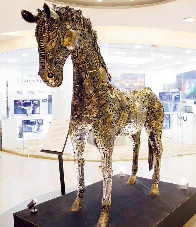 Horse and camel sculptures at High Street Phoenix