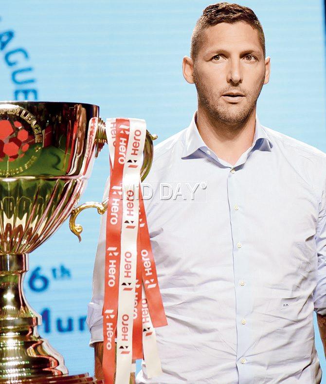 Marco Materazzi during the ISL event. Pic/Suresh KK