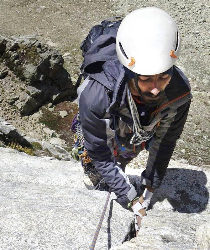 Richard, an avid mountaineer, lost his footing during descent and slipped into an almost vertical gorge — hundreds of metres deep