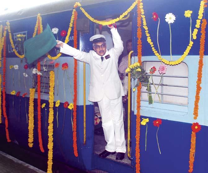 Stationmasters are easily identified by their white shirt and trousers and a tie and cap, but this also makes them targets for commuters looking for someone to blame when train services are disrupted. File pic for representation