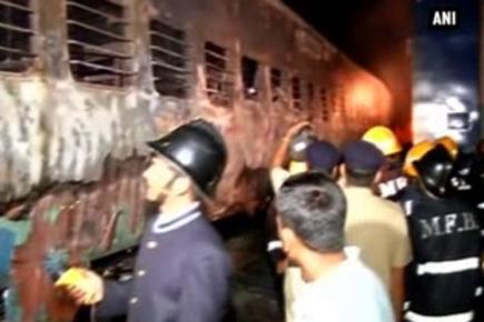 Four bogies damaged after fire broke out in car-shed in Mumbai 