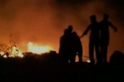 Massive fire in Godhra's steel company 