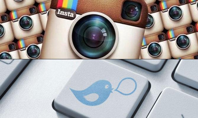 Instagram and Twitter