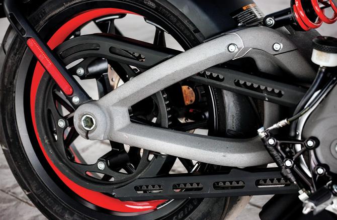 The firm has incorporated regenerative braking, which not only charges the batteries but also helps the bike slow down, even before the brakes have been touched