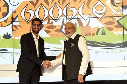 After Facebook, Narendra Modi visits 'Google Guru' 