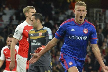 CL: Arsenal in danger after second defeat against Olympiakos