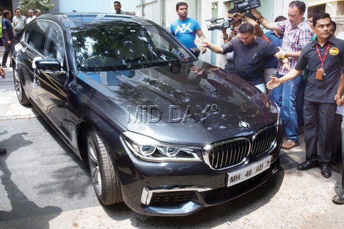 The car that Salman Khan has gifted Arpita. Pics/Nimesh Dave