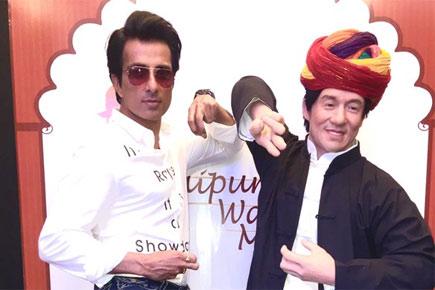 Sonu Sood unveils Jackie Chan's wax statue in Jaipur