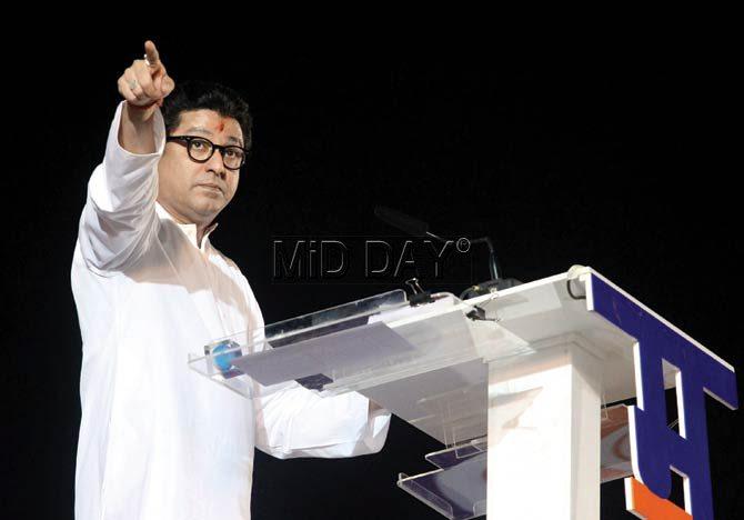 Raj Thackeray took on Modi in his debut Gudi Padwa rally. Pic/Ajinkya sawant