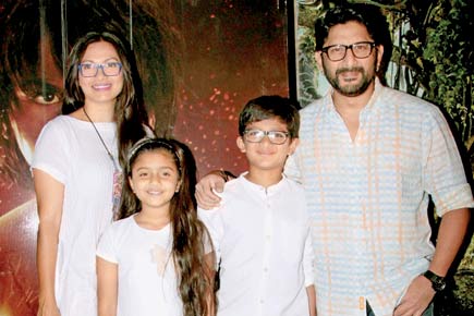 Arshad Warsi watches 'The Jungle Book' with his family
