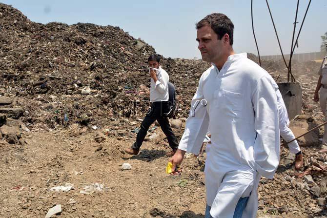 Rahul Gandhi at Deonar Dumping ground