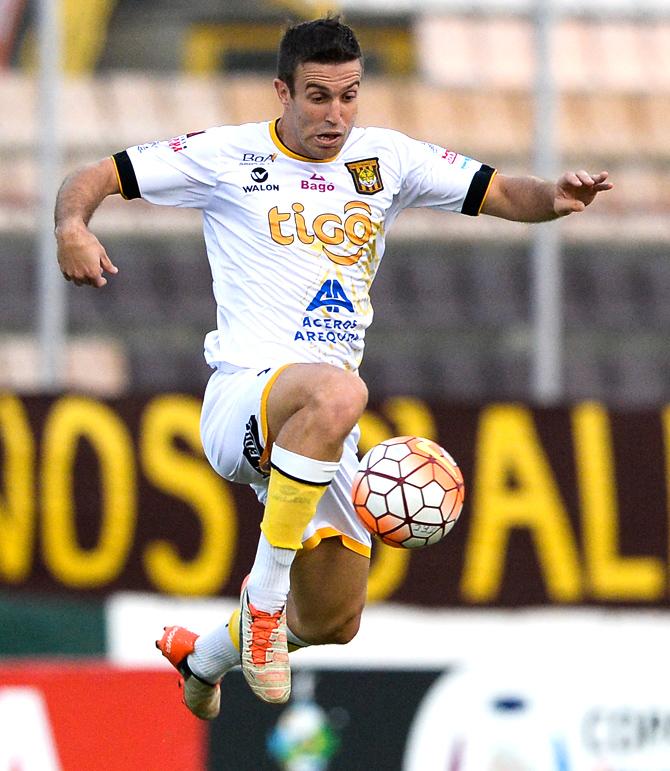 Footballer Matias Alonso of Bolivia