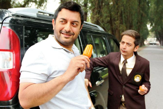 Arvind Swamy on the set of the film