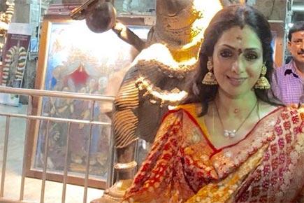 Sridevi shares photos of her visit to Meenakshi Temple