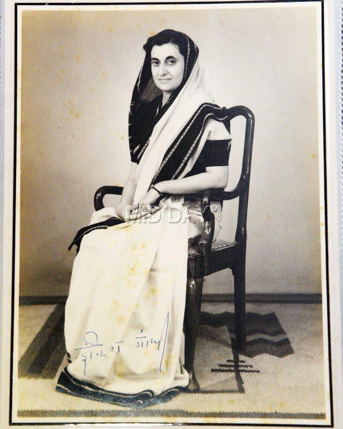 Indira Gandhi at the studio in 1959