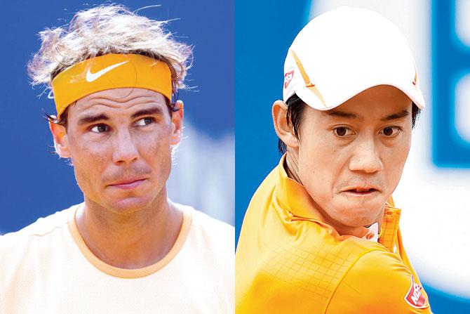 Rafael Nadal and Kei Nishikori
