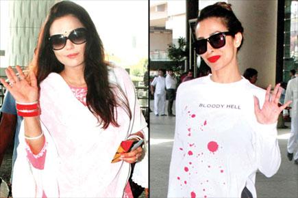 Spotted: Preity Zinta, Malaika Arora Khan at Mumbai airport
