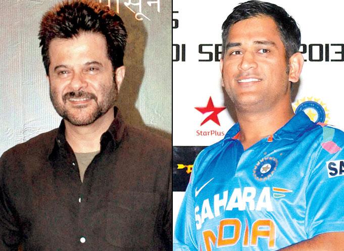 Anil Kapoor and MS Dhoni