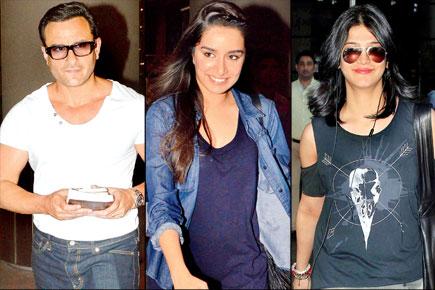 Spotted: Saif Ali Khan, Shraddha Kapoor, Shruti Haasan at Mumbai airport