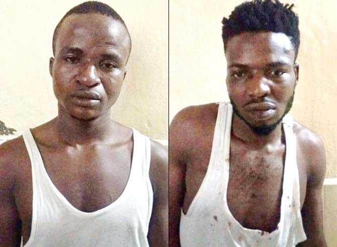 In the net: The ringleader, Infunanya Ginika Minke (left) and one of the drug peddlers, Ique Chikwneni Emaniyal, were arrested