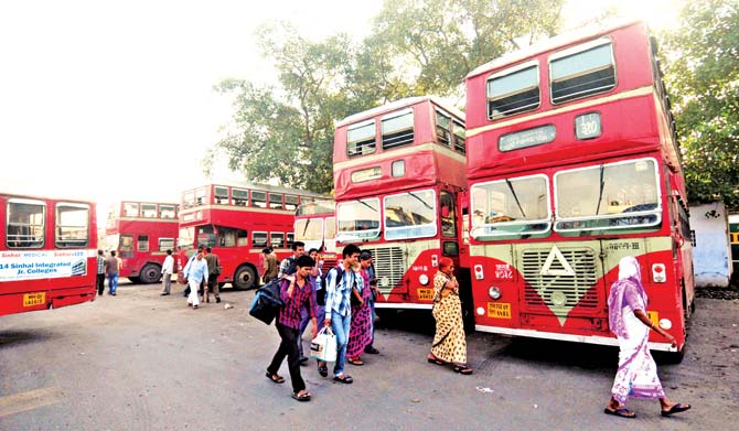 The officials are hoping for early rains as now they fear that the number of buses will further come down. File pic
