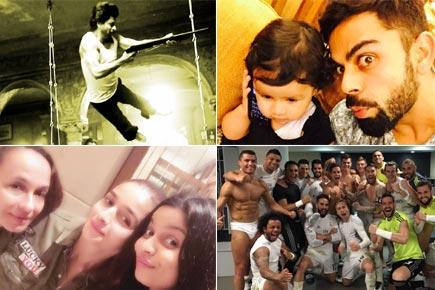 'Flying' SRK to Virat's selfie with Ziva: Top 10 celeb photos of the week
