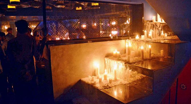 A candle-lit MasalaBar