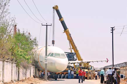 Hyderabad: Air India plane comes off the hook, literally