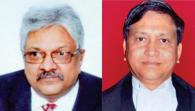 Chief Justice K M Joseph (left) and Justice V K Bist of Uttarakhand High Court who on Thursday quashed imposition of President