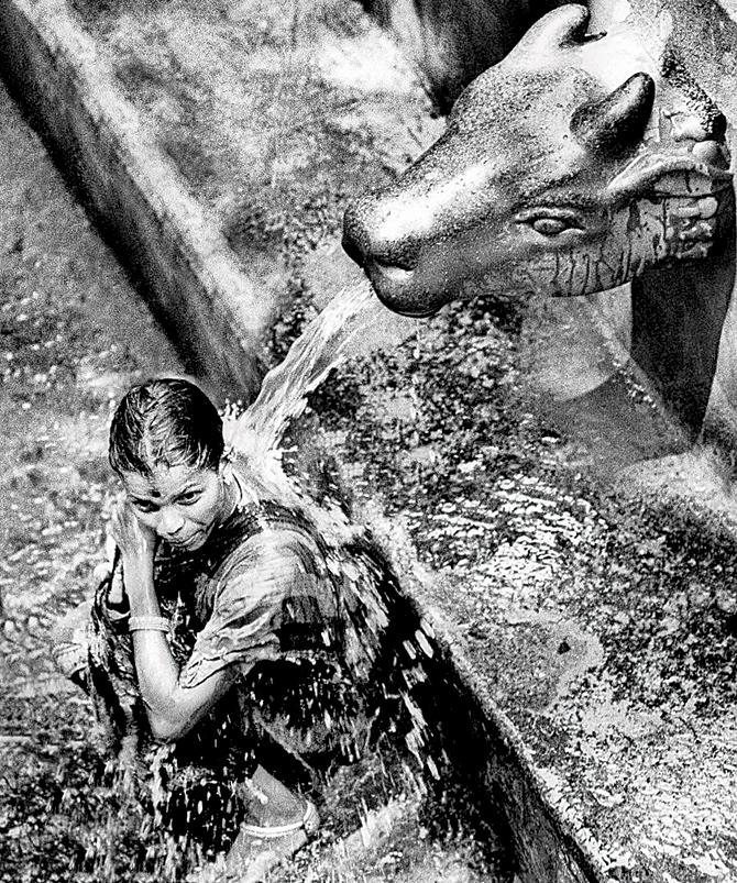 Holi Bath, Bidar, Karnataka, 1972 by TS Satyan