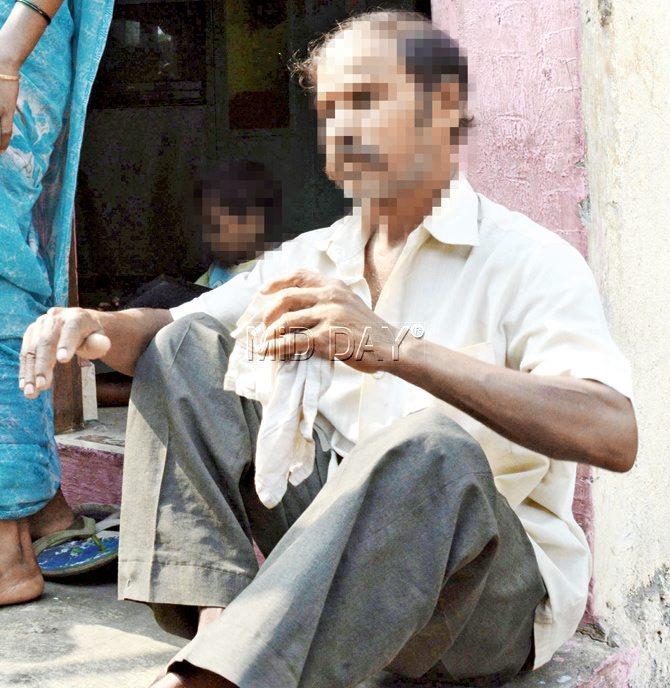 When mid-day visited the 45-year-old on April 20, he was visibly upset about his son’s arrest. Pic/Satej Shinde