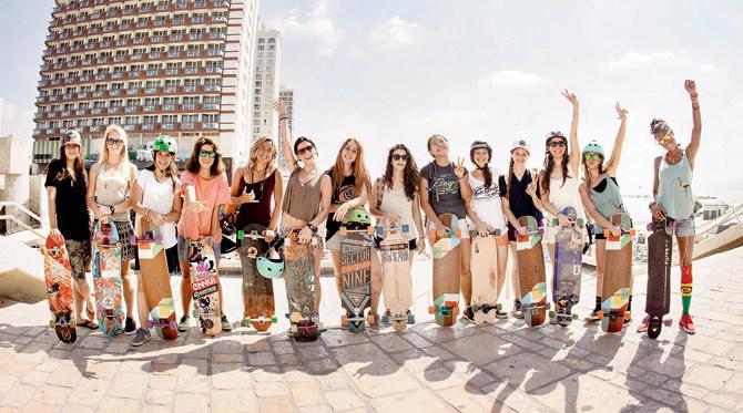 The LGC crew at Tel-Aviv. The team includes Katie Neilson from Vancouver, Amanda Powell from Boston, Cindy Zhou from Toronto, Marisa Nuñez from Florida, Cristina Sanchez from Barcelona, Jenna Russo from Melbourne, Gina Mendez from Panama city, Micaela Wilson from New Hampshire, Cami Best from Jamaica,  Eider Walls from Barcelona, Gádor Salís from Madrid, Jacky Madenfrost from Venezuela, Valeria Kechichian from Argentina and Ishtar Backlund from Sweden. Pic courtesy/Matt K