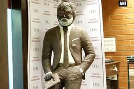Chennai cafe makes life size chocolate statue of superstar Rajinikanth