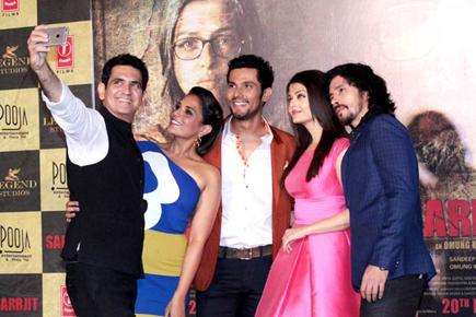 Randeep Hooda, Aishwarya Rai Bachchan at trailer launch of 'Sarbjit'