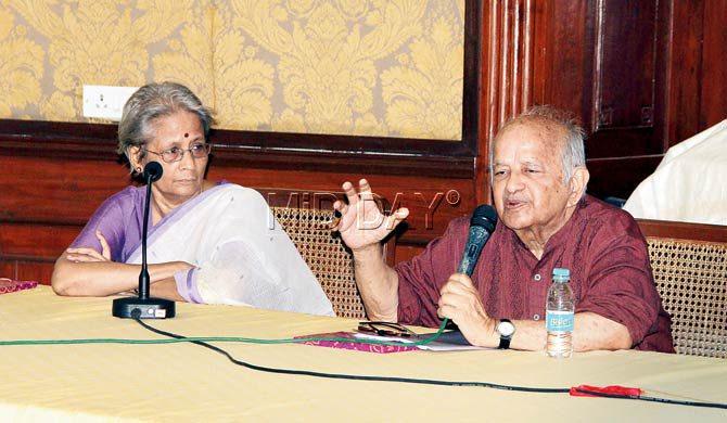 Shanta Gokhale and Ramdas Bhatkal. Pic/Ajinkya Sawant