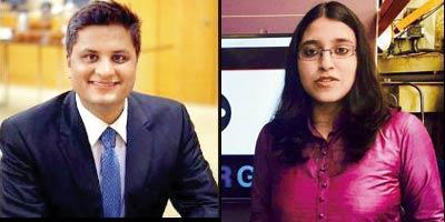 Vaibhav Lodha, co-founder Ftcash and Sanskriti Dawle, co-founder Project Mudra