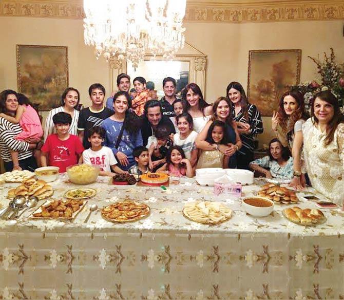 Zarine Khan with family