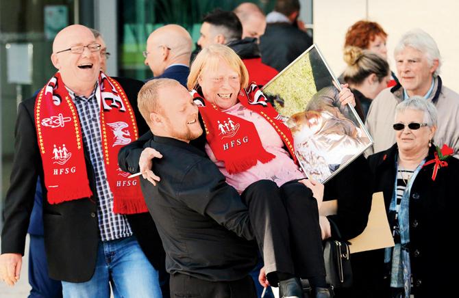 An emotional moment for the relatives of Hillsborough tragedy victims after the verdict