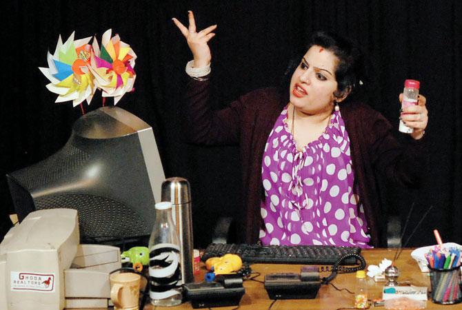 Mallika Dua in the play, Birdie Num Num