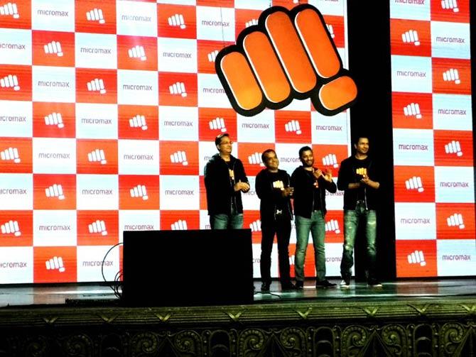 Micromax also unveiled its new logo for "Micromax 3.0" brand strategy. (Photo: IANS)